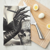 Linge De Cuisine Épingle de goth tatoué rétro (Quart Plié)