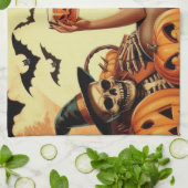 Linge De Cuisine Épingle vintage d'Halloween (Plié)