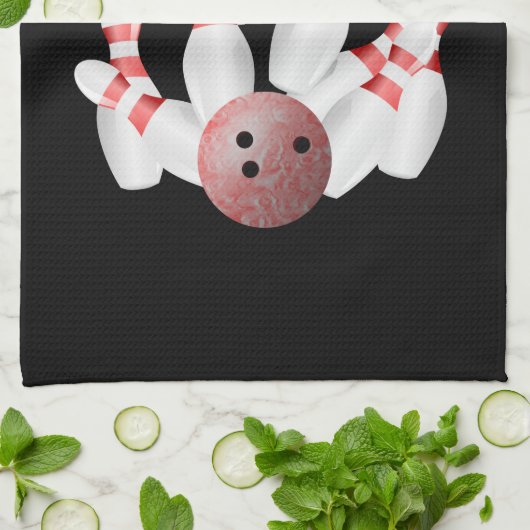 Linge De Cuisine Épingles de bowling et balle de bowling (Plié)