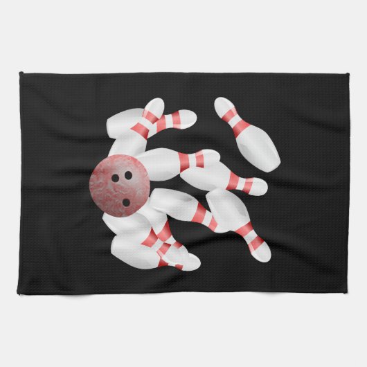 Linge De Cuisine Épingles de bowling et balle de bowling (Horizontal)