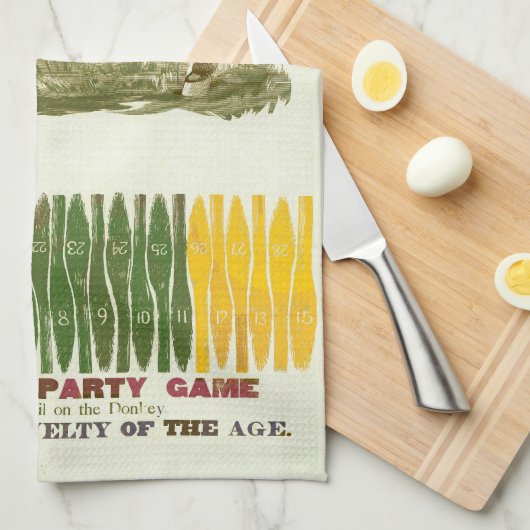 Linge De Cuisine Éplucher la queue sur l'âne (Quart Plié)