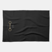 Linge De Cuisine Équestre monogramme de l'anneau de perte (Horizontal)