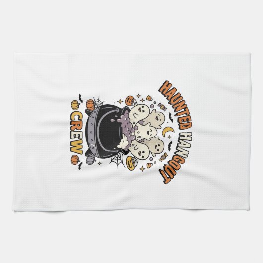 Linge De Cuisine Équipe de citrouille fantôme d'Halloween (Horizontal)