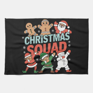 Linge De Cuisine Équipe de Noël Père Noël Dabbing Elf Family Corres