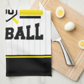 Linge De Cuisine Équipe de softball personnalisée AJOUTER NOM Varsi (Quart Plié)