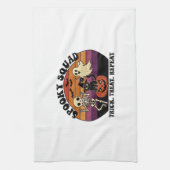 Linge De Cuisine Équipe Spooky Retro Halloween Design (Texte Noir) (Vertical)