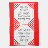 Linge De Cuisine Equivalents de recette Chèques rouges (Vertical)