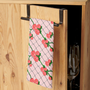 Linge De Cuisine Escalade rose Rose Chaîne Lien Clôture sans fil