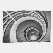 Linge De Cuisine Escalier circulaire BW (Horizontal)