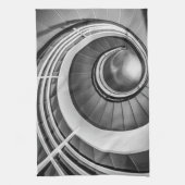 Linge De Cuisine Escalier circulaire BW (Vertical)