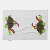 Linge De Cuisine Escargot de Noël sur une tortue (Horizontal)