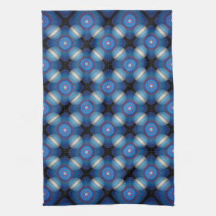 Linge De Cuisine Espace Géométrique Bleu
