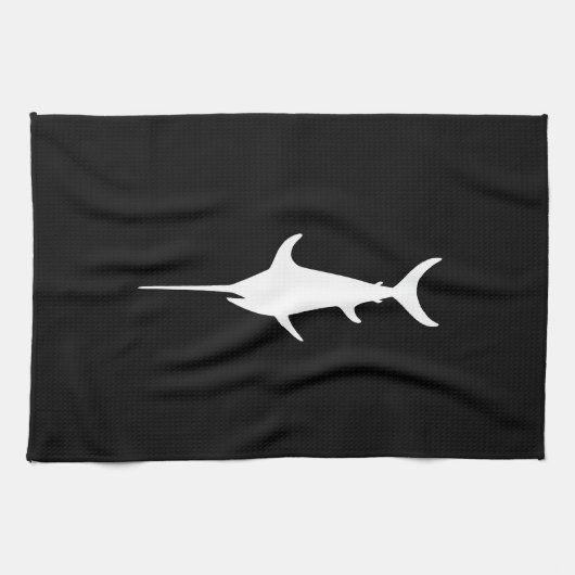 Linge De Cuisine Espadon blanc (Horizontal)