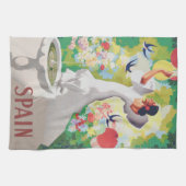 Linge De Cuisine Espagne Senorita Oiseaux Fleurs Fiesta Garden (Horizontal)