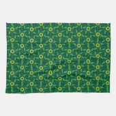 Linge De Cuisine Espiral Floral Verde (Horizontal)