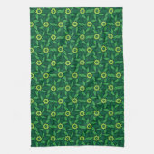 Linge De Cuisine Espiral Floral Verde (Vertical)