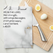 Linge De Cuisine Espoir dans l'Écriture Verse Ésaïe 40:31 (Quart Plié)