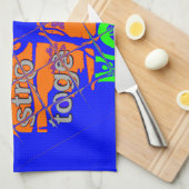 Linge De Cuisine Espoir psychédélique des Etats-Unis : Art Blue Uni (Quart Plié)