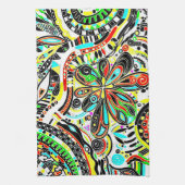 Linge De Cuisine Esquisse Imaginaire Art - Fleurs Abstraites 3 (Vertical)