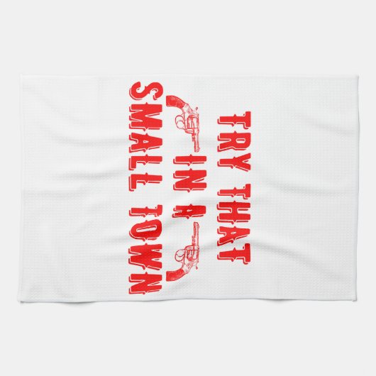 Linge De Cuisine Essayer Dans Une Petite Ville (Horizontal)