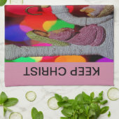 Linge De Cuisine Essence de Noël avec l'amour de la crèche (Plié)