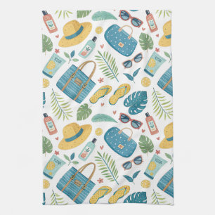 Linge De Cuisine Essentiels d'été de plage Motif (2)