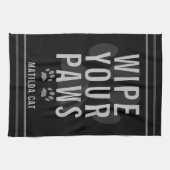 Linge De Cuisine Essuyez vos pattes Nom de l'animal de compagnie Se (Horizontal)