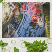 Linge De Cuisine Étang japonais de poissons Koi (Plié)