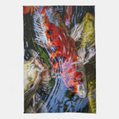 Linge De Cuisine Étang japonais de poissons Koi (Vertical)