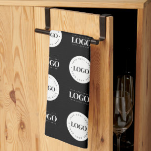 Linge De Cuisine Étape de deux logos personnalisés et répétition En