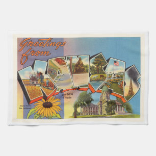 Linge De Cuisine État de vieux souvenir de Vintage voyage du Kansa