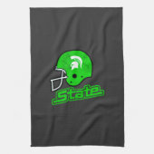 Linge De Cuisine État du Michigan Vert Blanc (Vertical)