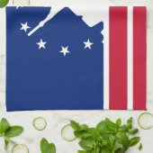 Linge De Cuisine État uni par drapeau Amérique la Virginie de ville (Plié)