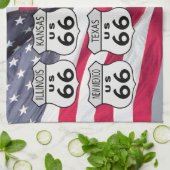 Linge De Cuisine États des USA 66 d'itinéraire (Plié)