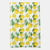 Linge De Cuisine Été, agrumes, style méditerranéen floral, citron (Vertical)