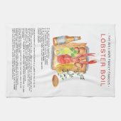 Linge De Cuisine Été Boule de homard | Recette Heirloom Tea Towel (Horizontal)