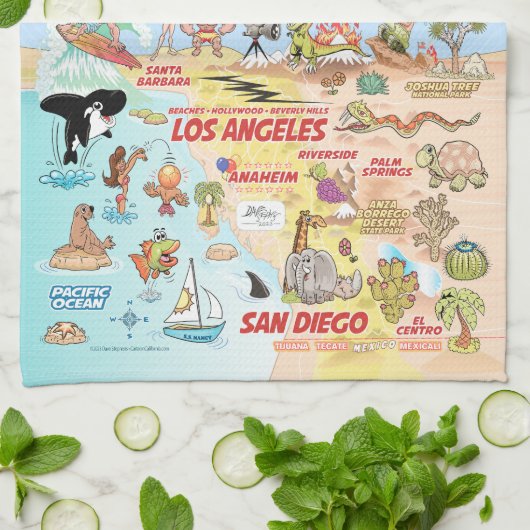 Linge De Cuisine Été éternel de SoCal (Plié)