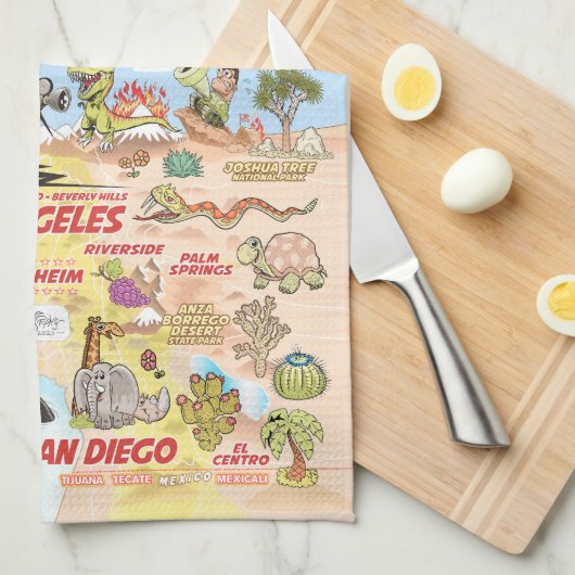 Linge De Cuisine Été éternel de SoCal (Quart Plié)