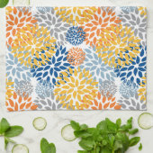 Linge De Cuisine Été Floral Abstrait Couleurs vives (Plié)