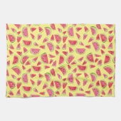 Linge De Cuisine Eté Fruit Fun Watermelons Aquarelle Jaune (Horizontal)