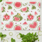 Linge De Cuisine Eté Pink Pink White (Plié)