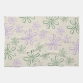 Linge De Cuisine Été végétal vert violet tropical (Horizontal)