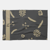 Linge De Cuisine Ethnic Black and Beige Native Print Cuisine Servie (Horizontal)