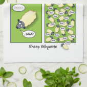 Linge De Cuisine Étiquette de moutons (Plié)