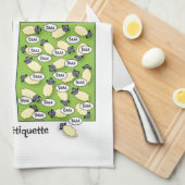 Linge De Cuisine Étiquette de moutons (Quart Plié)