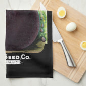 Linge De Cuisine Étiquette de paquets de semences de Plante d'oeufs (Quart Plié)