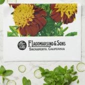 Linge De Cuisine Étiquette de paquets de semences Marigold (Plié)