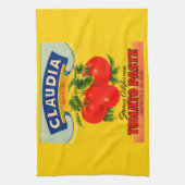 Linge De Cuisine étiquette de pâte de tomate Claudia des années 193 (Vertical)