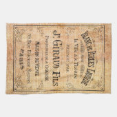 Linge De Cuisine Étiquette français vintage de beauté (Horizontal)