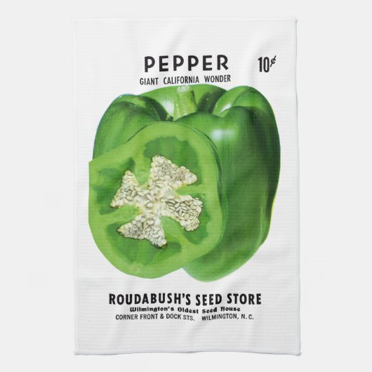 Linge De Cuisine Étiquette Pepper Seed Packet (Vertical)